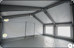 [CSHETENIA4-] ADVANCED MEDPOST TENT inflatable, 44 m², white + groundsheet