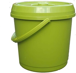 [CWATBUCK1P0GL] BUCKET, plastic, 10l, green + lid