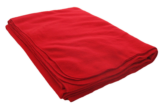 BLANKET fleece 1.5x2m red for confirmed cases Unicat