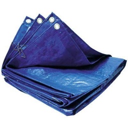 [CSHEPLASLW4T] TARPAULIN, polyethylene, 4x5m, blue, woven with eyelets