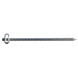 [CSHETENAP51R] PIQUET boue torsade, acier galvanisé, 500x12mm + anneau