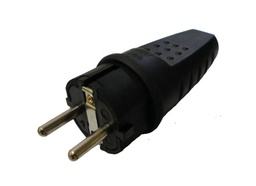[PELEPLUGE44RU] FICHE mâle, caoutchouc, type E+F/EUR, 2P+T 16A, IP44