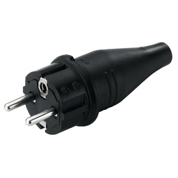 [PELEPLUGF31] PLUG male, rubber, type E/French, 2P+T 16A, IP44