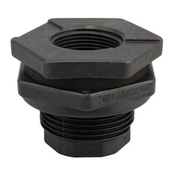 [CWATCECOBD1IF] BULKHEAD FITTING threaded, PE, Ø 1", FxF