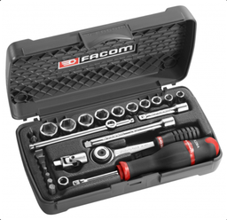 [PTOOSETSS26] SOCKET & BIT SET metric, 1/4", 26 pce, R.425AP