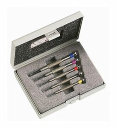 [PTOOSCRES05SM] SCREWDRIVERS micro, 5 pce, flat 0.8-2.5mm + case, HB.1B