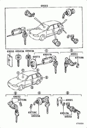 [YTOY69005-13470] CYLINDER SET AND LOCK EE106