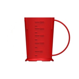 [PCOOCUPS2FGR] CUP, food-grade plastic, 250ml, graduated, red