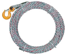 [TVEAWINC16C] (hand winch 1600kg lift/2500kg pull) CABLE, 20m + hook
