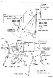 [YTOY73470-12011-B0] REAR SAFETY BELT INNER RIGHT EE10#