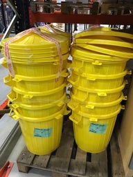 [PHYGRUBB60SYL] RUBBISH BIN stackable, plastic, 60l, yellow + lid