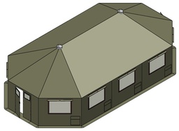 [CSHETENMD78] TENT insul. (Design Shelter MLH1950) 78m², 2 doors 8 windows