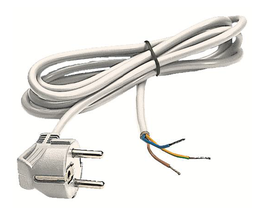 [PELEPOCO031EW] POWER CORD, 3G1.5²/3m, 10A ,type E+F/EUR, white