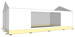 [CSHETENM45PM] (multipurpose tent 45m²) ISOLATION CABIN multipatient, PVC
