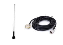 [PCOMVHFANAM4S] VHF ANTENNA NMO, 1/4 wave, mob., screw type + coaxial cable