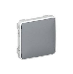 [PELETERMPOBW] ENJOLIVEUR OBTURATEUR ss boitier (Legrand Plexo) gris