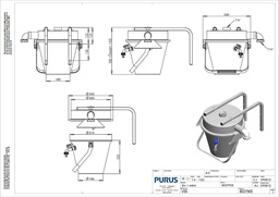 [CWATWASTPV5] PLASTER SEPARATOR (Purus V55) stainless, 13l, wall mount