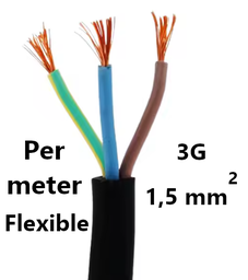 [PELECABL3G1CM] CABLE souple, caoutchouc, 3G1,5mm², le mètre