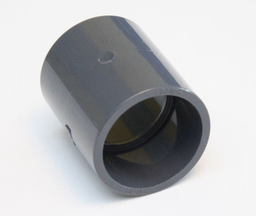 [PELETRUNP20CG] CONNECTING SLEEVE, PVC, Ø20mm, light grey, for pipe, 100 pcs