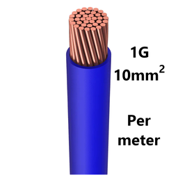 [PELECABW10FL] FIL DE CABLAGE souple, étamé, 10mm², bleu, le mètre