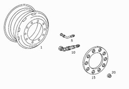 [YMER000401.7113] (1017A) VALVE DE ROUE