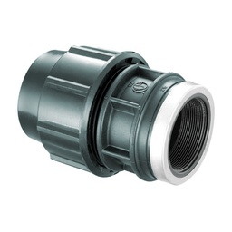 [CWATCECOA631F] ADAPTER COUPLING compr./threaded, HDPE, Ø 63mm-1", FxF