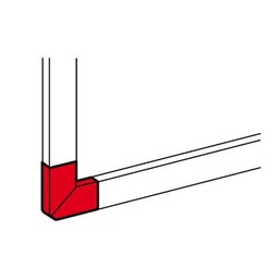 [PELETRUNT58AD] (Goulotte DLP 35x80mm) ANGLE PLAT 90º, blanc