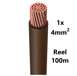 [PELECABW04FN1] FIL DE CABLAGE souple, étamé, 4mm², brun, bobine 100m