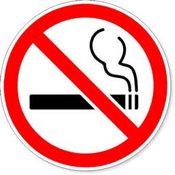 [PSAFSTICPD3S] PICTOGRAM no smoking, PP, Ø 315mm, non-adhesive