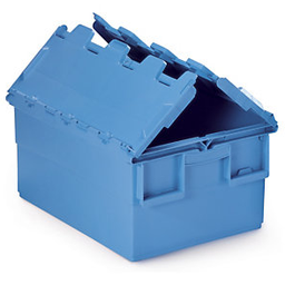[PPACBOXPT55L] TOTE BOX interlocking lid, 60x40x30cm, 55l, blue