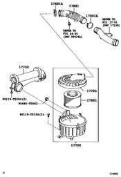 [YTOY17750-05011] Air cleaner inlet Hilux LAN15/25