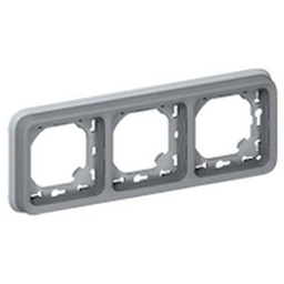 [PELETERMPF3H5] FRAME triple (Legrand Plexo) horizontal, IP55, grey