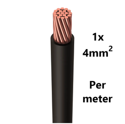 [PELECABW04FB] FIL DE CABLAGE souple, étamé, 4mm², noir, le mètre