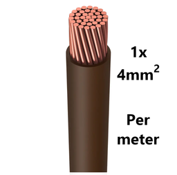 [PELECABW04FN] FIL DE CABLAGE souple, étamé, 4mm², brun, le mètre