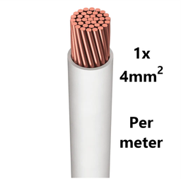 [PELECABW04FW] WIRE flexible, tinned copper, 4mm², white, per metre