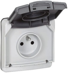 [PELETERMPSSW6] SOCKET w/o sup. (Legrand Plexo) 2P+E/16A, IP66, grey