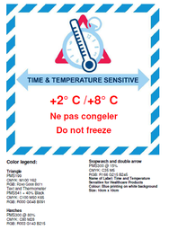 [PPACIATALT81] IATA LABEL thermosensitive health products +2/8°C, 10x10cm