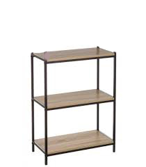 [AFURSHELOC312] SHELVES, wooden, metallic stand, 110x120x35cm, 3 plates
