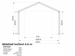 [CSHETENMWI4] TENT multipur., mod. (WiikHall Inst. 4.5) alu., 4.5x6x3.5m