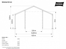 [CSHETENMWE-] TENT multipur., mod. (WiikHall EX 6.5) alu., 6.5x8x3.9m