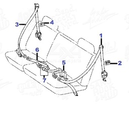 [YTOY73140-60121-B1] Belt assy, center lap type HZH78/79 after 200907