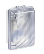 [PELELIGLC755C] CEILING LIGHT, 75W max, 230V E27 IP54, rectang., clear diff.