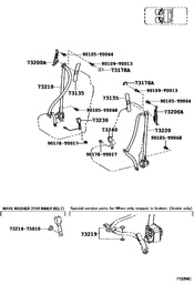 [YTOY73230-0K010-BO] (Hilux KUN 25) CLIP for SAFETY BELT, RIGHT, FR SEAT