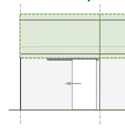 [CSHETENHW6WS] (WRG modulaire) MUR LATERAL porte coullisante, 3x2.35m