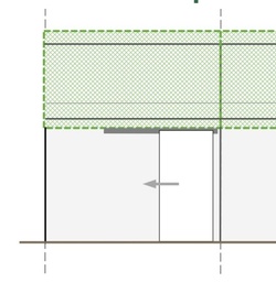 [CSHETENHW6WS] (WRG modular tent) SIDE WALL sliding door, 3x2.35m