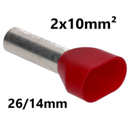 [PELECABED10L] CABLE END SLEEVE insulated, 2x10mm², 26/14mm
