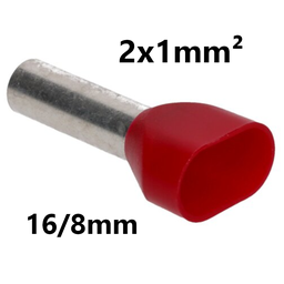 [PELECABED00M] CABLE END SLEEVE insulated, 2x1mm², 16/8mm