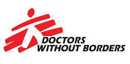 [PIDEFLAG8E1] DRAPEAU logo MSF, 80x100cm, anglais