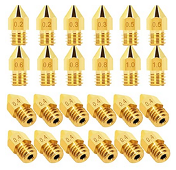 [ADAPPRIS03DE] (FDM 3D printer) EXTRUDER NOZZLE, set of 24, 7 sizes