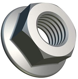 [PHDWNUTST08Z] ECROU embase crantée, zingué, M8, hexagonal